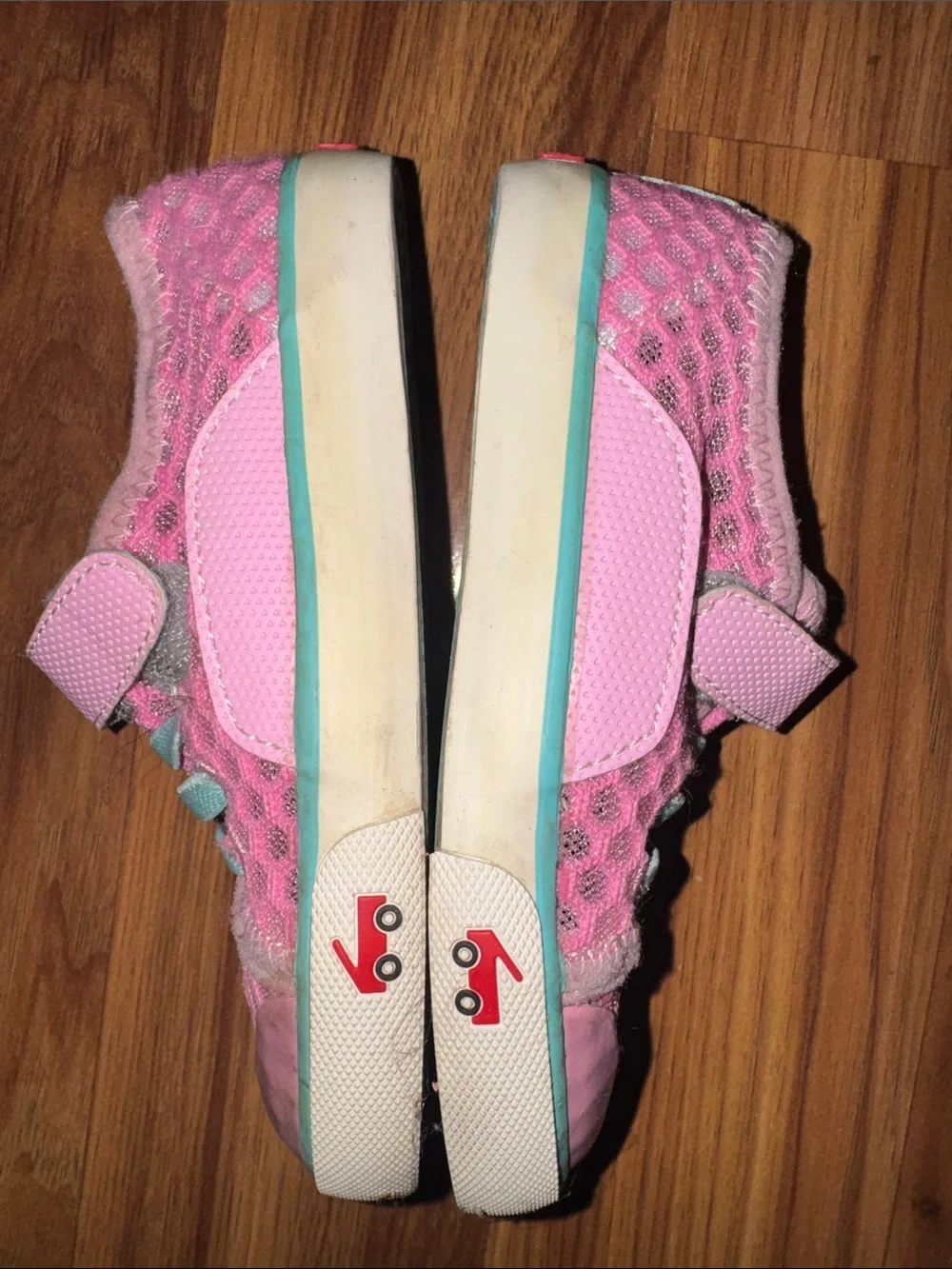 Bright Pink Kids Water Shoes and Mesh Sneaker Set. Girls 11, used & need a clean